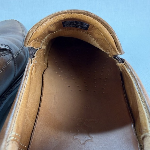Ecco Holton Shoes Mens Loafer Brown Leather Apron Toe Comfort Slip On Size 10 - Picture 9 of 14